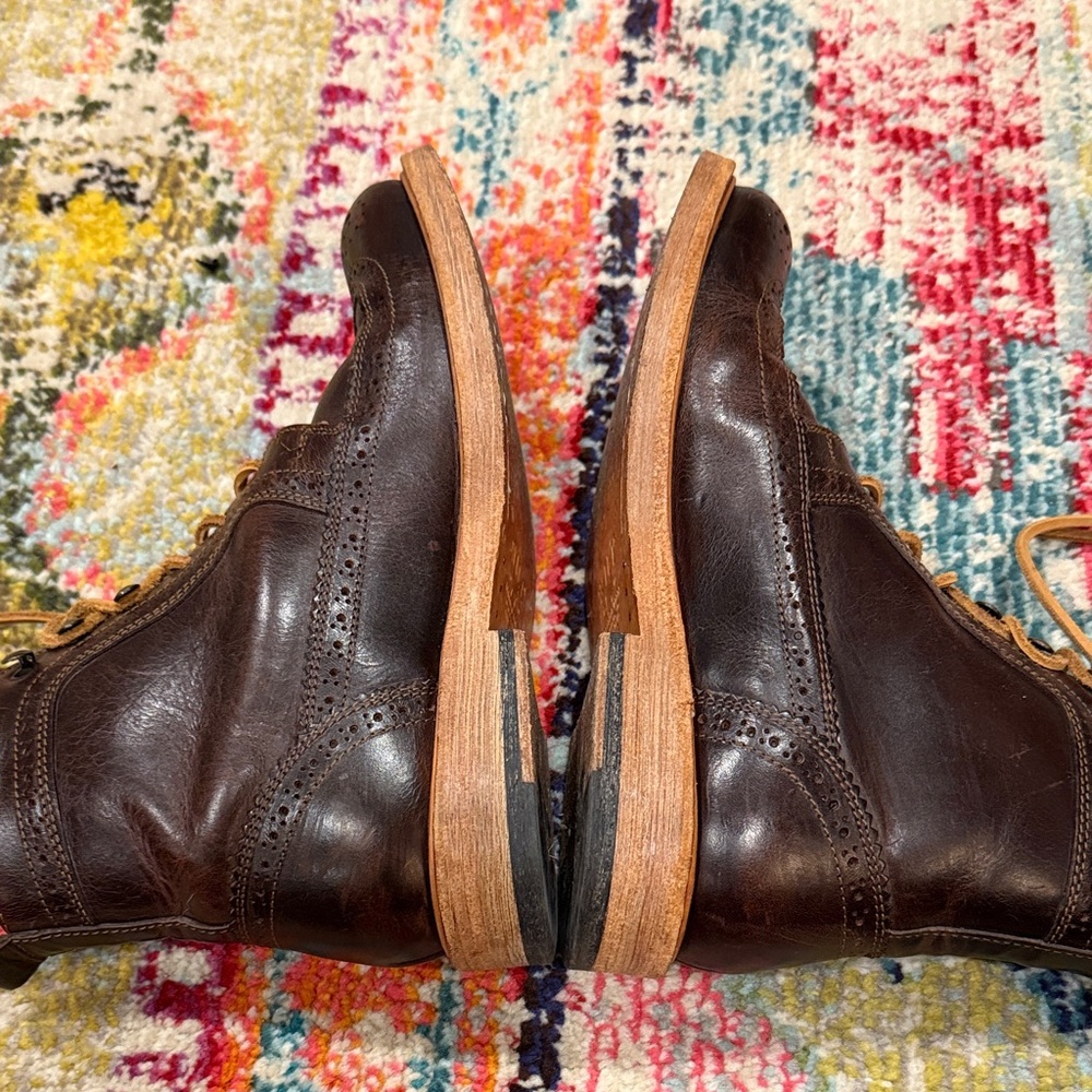 Will Leather Goods Brogue Wingtip Oxford Boots - Picture 6 of 9